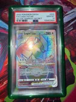 FA/LUGIA VSTAR SILVER TEMPEST-SECRET PSA GEM MT 10