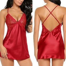 Sexy V Neck Backless Nightgown