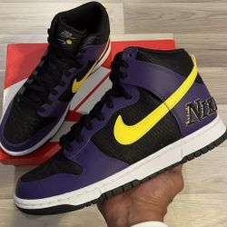 Nike Dunk High EMB Lakers Court Purple 