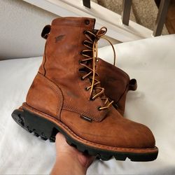 Red Wing LoggerMax 616 9-inch Waterproof Insulated Boot Men SZ 12 Brown Leather ASTM F2892-11 EH 