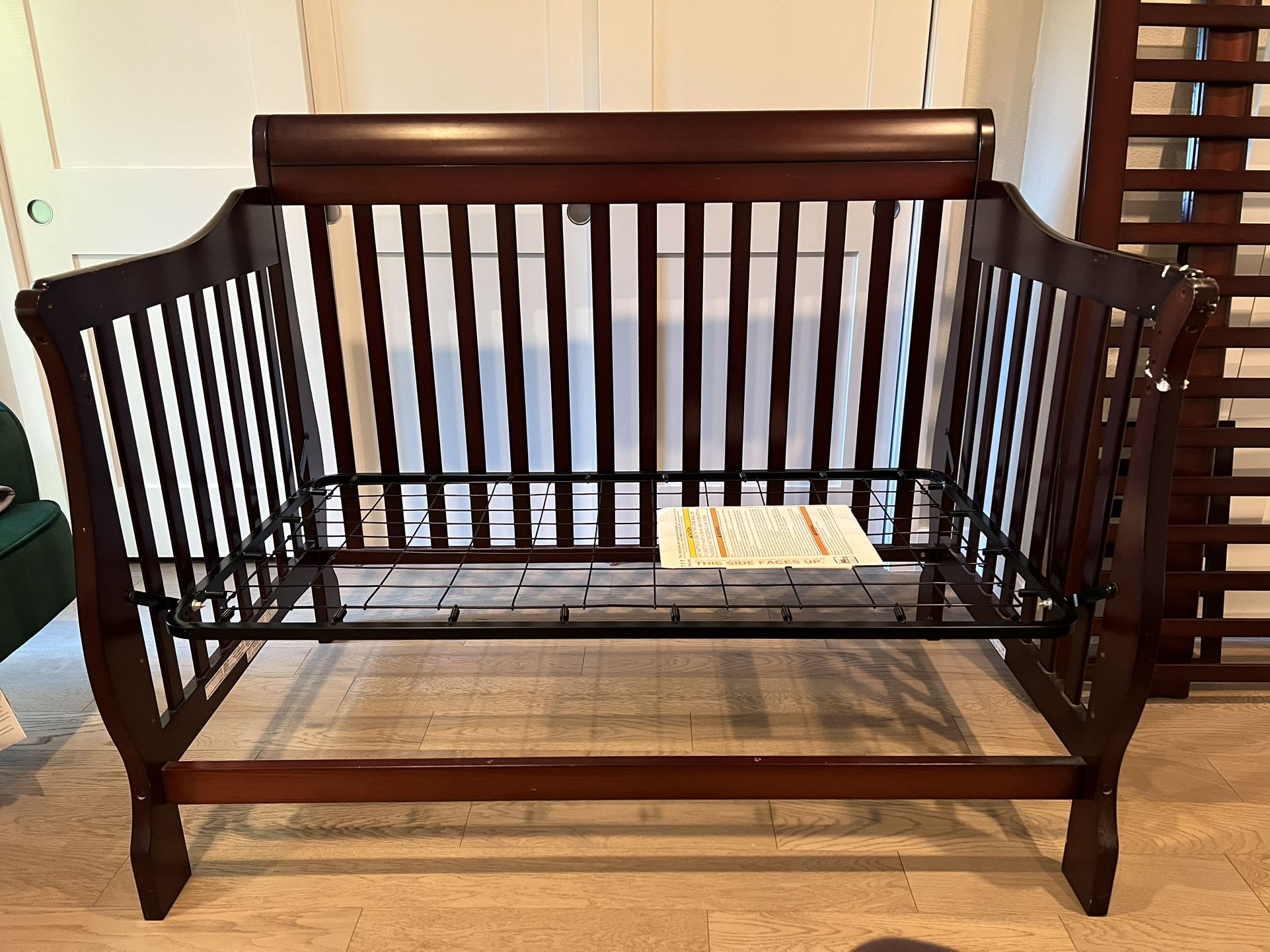 Delta Children Canton 4-in-1 Convertible Baby Crib, Espresso Cherry