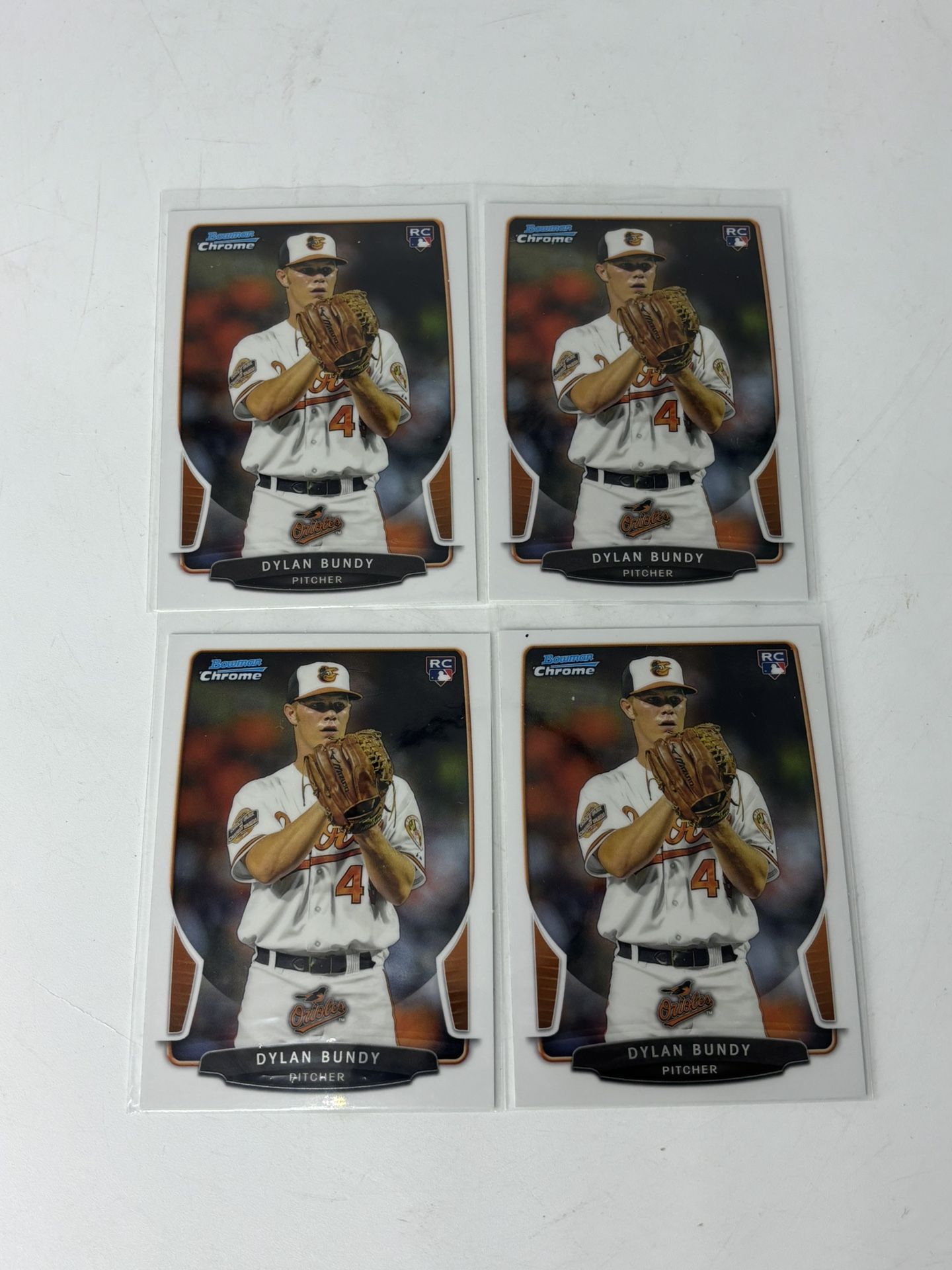 2013 Bowman Chrome Draft #24 Dylan Bundy RC Rookie Card Lot Of 4