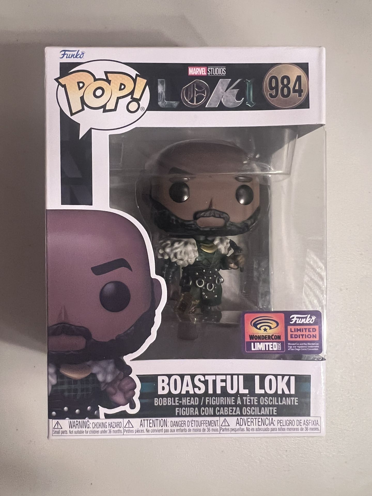 Boastful Loki (Loki) #584 Funko Pop! 2022 SD Wondercon Exclusive! Mint!