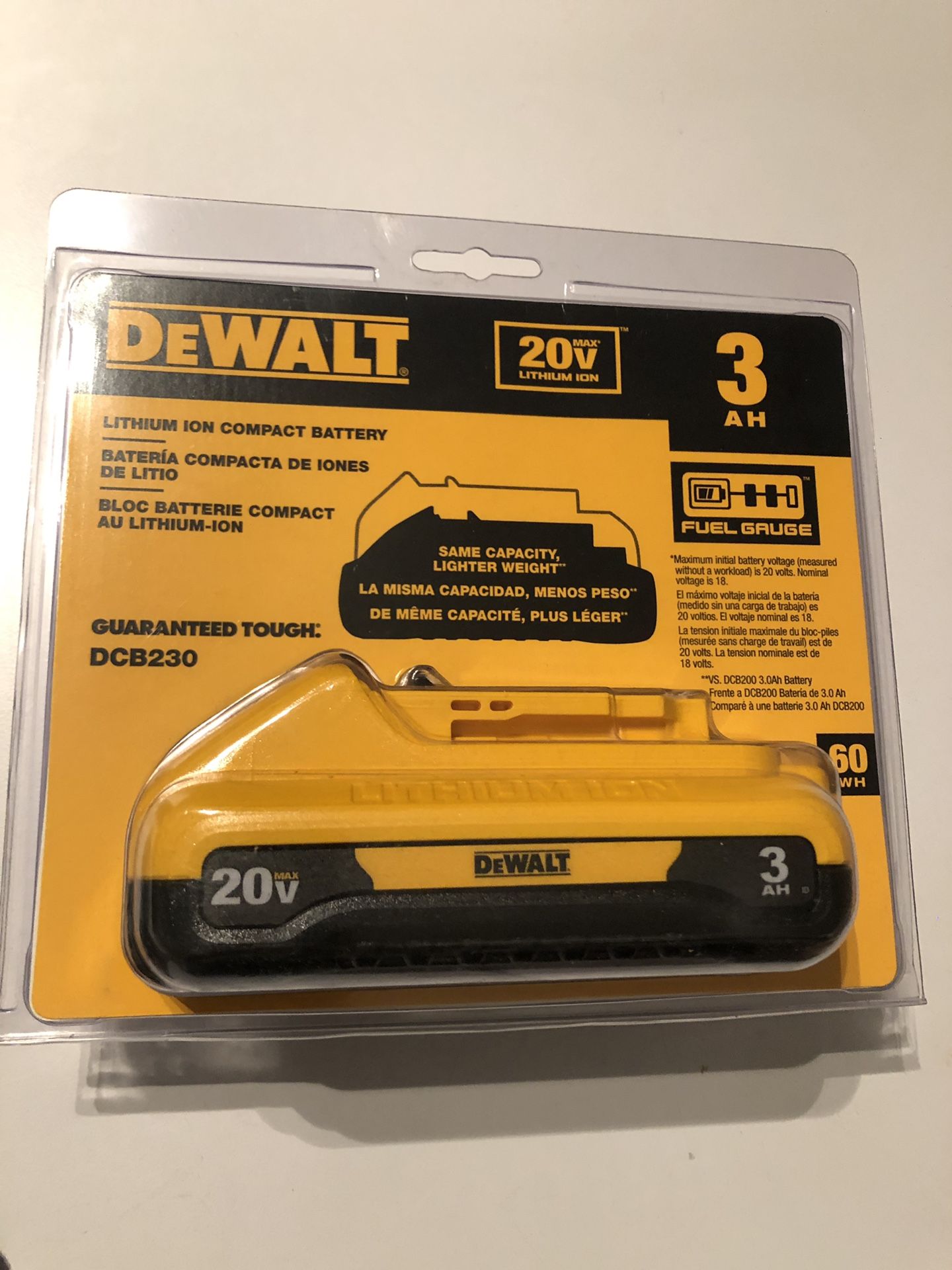 Brandnew Dewalt 20V Max 3Ah Battery