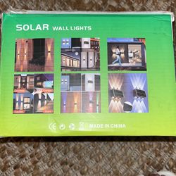 Six solar wall, lights, new
