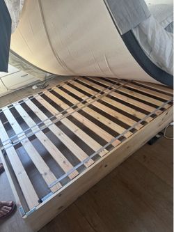 IKEA wood bed frame