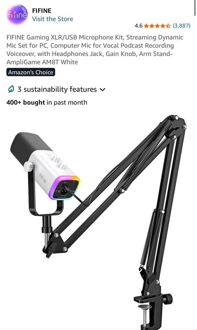 FIFINE XLR/USB Gaming Microphone