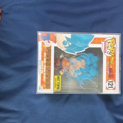 Funko Pop Dragon Ball Z  SSGSS Goku Signed Authentic Hot Topic Exclusive PICK UP ONLY  