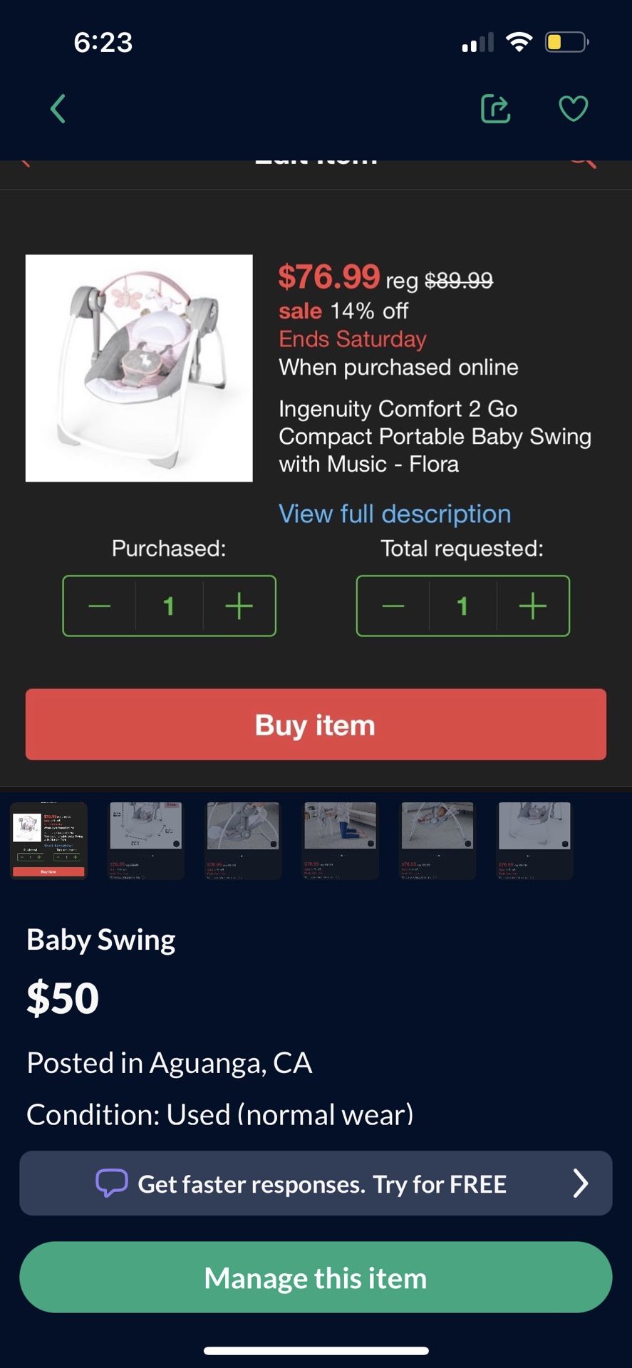 Baby Swing Unicorn Theme