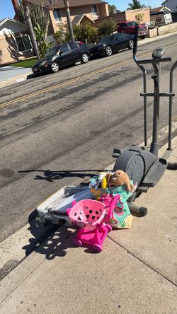 Kids toys and workout bike