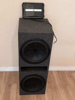Dual Kicker 12” Competition Subwoofer With Slot Ported Box And Amp