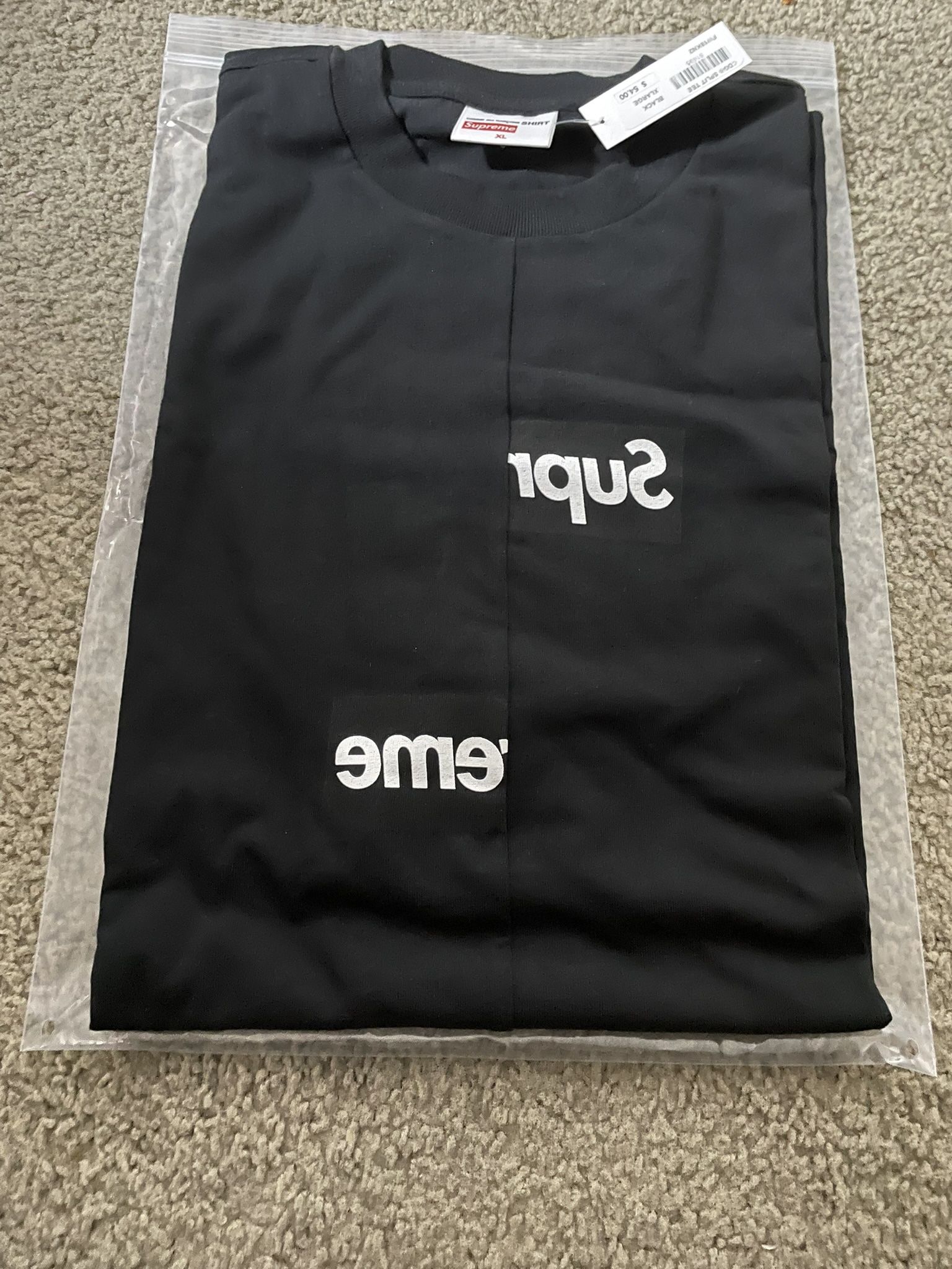 Supreme CDG Split Box Logo T Shirt XL