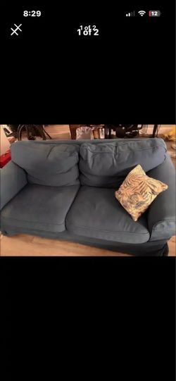 Blue sofa loveseat