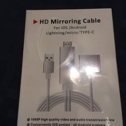 HD Mirroring Cable for iOS/Android /Lighthing and more