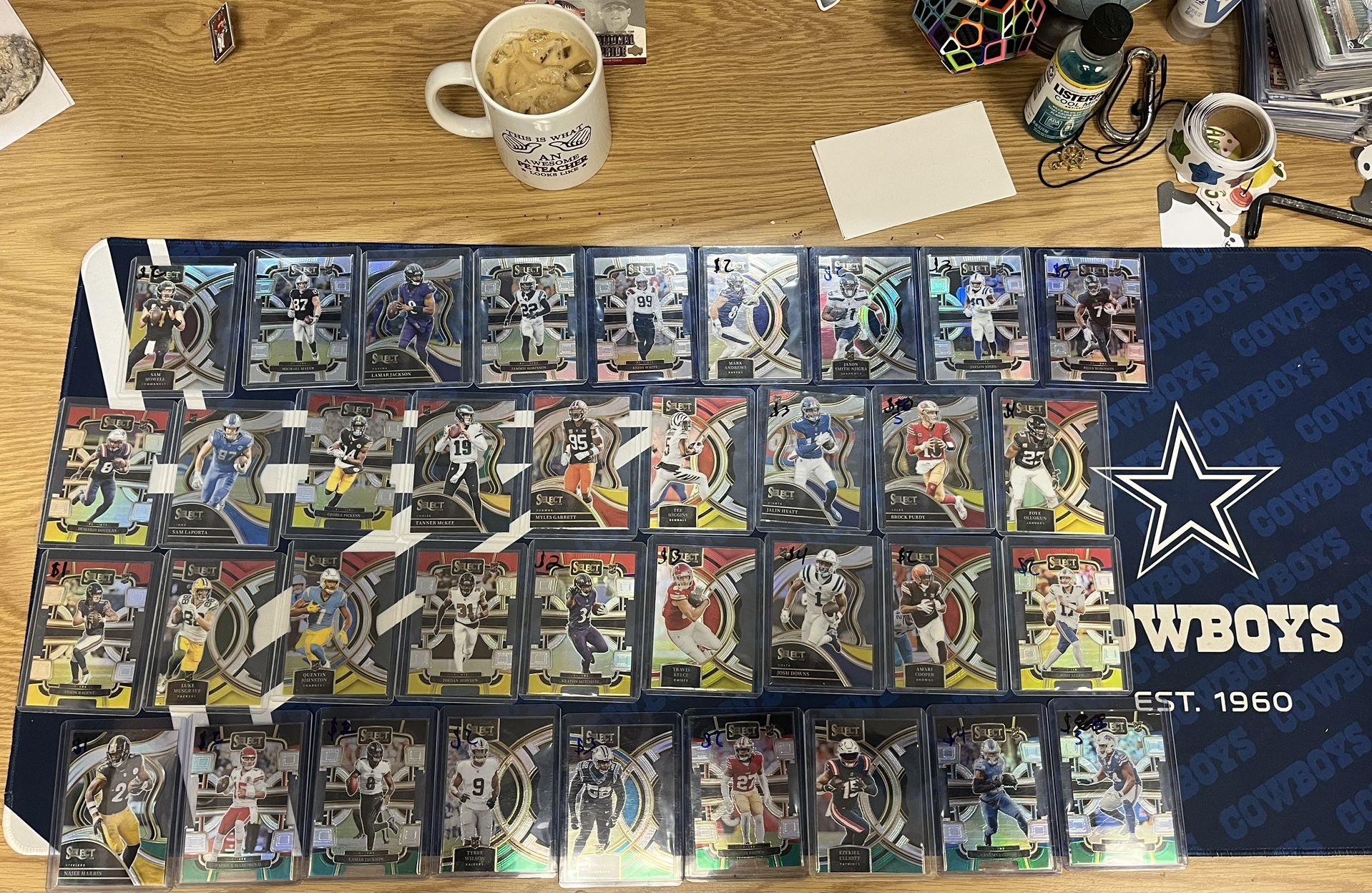 2023 Panini Select Football 36 Prizm Lot