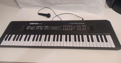BIGFUN 61 Keys Electronic Portable Keyboard with Microphone 