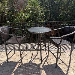 Patio Set OUTDOOR High 3 piece