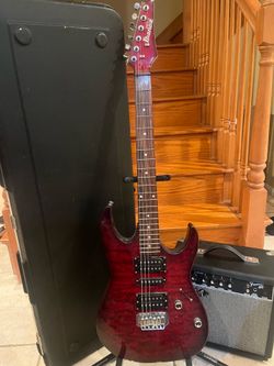 Ibanez Gio Guitar w/ Hardshell Case, Fender Amp