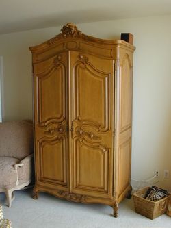 Hand-Carved French Armoire (3 Available)