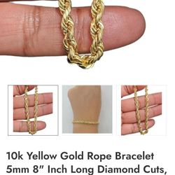 Brand New Gold Bracelet 10 K 11 Inches 