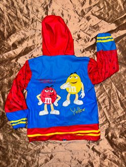 Vintage Official 1980's M&M's World Youth size 6X Rain Jacket Lined zip up Jacke
