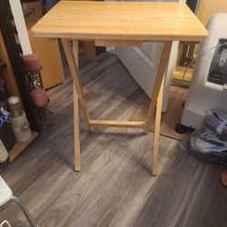 4  Wooden TV Tables  And Solid Oak Towel Rack