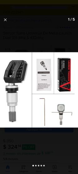 Sensor nuevo programado cualquier auto