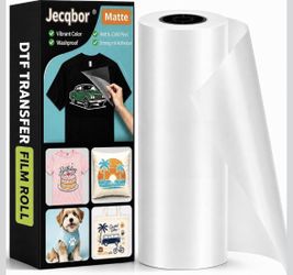 DTF Transfer Film Roll 13" x 328 FT, Double-Sided Matte PET Film