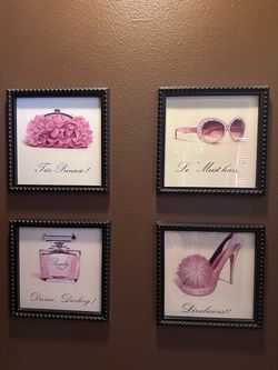 Set of 4 Fashion Wall Art Frames