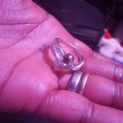 Sterling Silver Womans Ring Unknown Size 