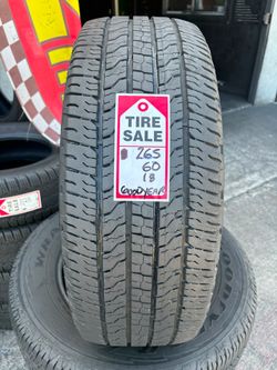 265-60-18 Goodyear Wrangler Full Used Tire Set $240 Free Mounting And Balancing