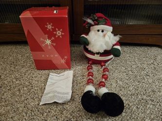 Avon Christmas Holiday Lighted Leg Sitters Santa