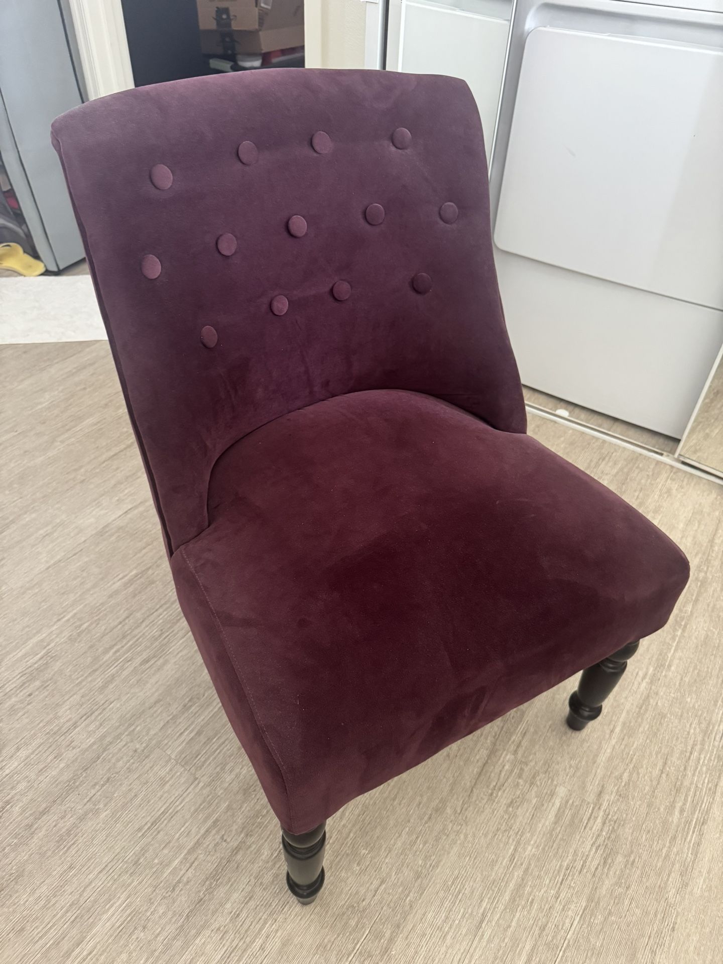 Purple Velvet Side Chair