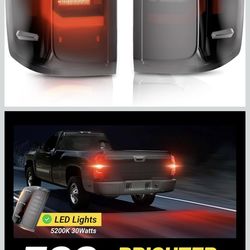 LED Tail Lights Compatible with 2014-2018 Chevy Silverado 1 Silverado 1500 LD 2016-2019 Chevy 2500 HD 3500 HD 2016- 2019 GMC Sierra, Bright Sm