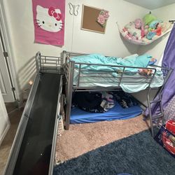 Bunk Bed W/ Slide And Loft 