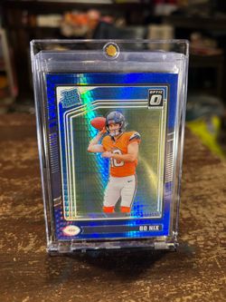 2024 Bo Nix Optic Blue Hyper Rookie Card🔥