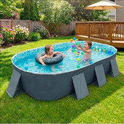 Oval Above Ground Kids Swimming Pool