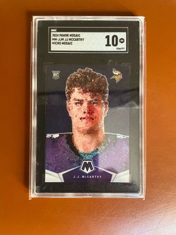 J.J. McCarthy Rookie – 2024 Panini Mosaic MICRO MOSAIC SSP – SGC 10 Card! MINT