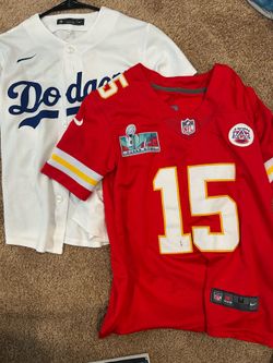 Mahomes chiefs jersey and dodgers jersey