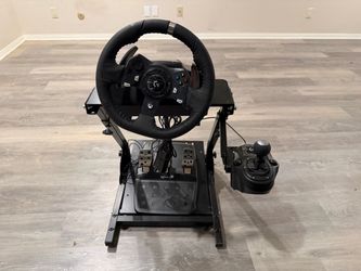 Logitech G920 Racing Wheel & Foot Pedals w/ Logitech G Force Shifter and Frame