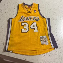 Youth Los Angeles Lakers Shaquille O'Neal Mitchell & Ness Gold 1999/00 Hardwood Classics Swingman Jersey