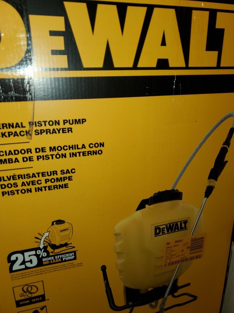 DEWALT INTERNAL PISTON PUMP BACKPACK SPRAYER NEW IN THE BOX