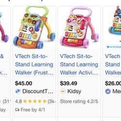 Baby sit to stand walker