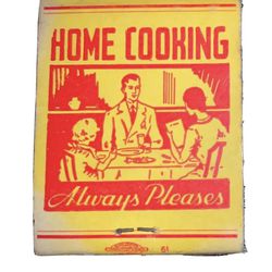 Red Desert Café “Home Cooking Always Pleases” Vintage Matchbook Cover