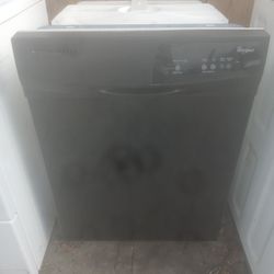 Black Whirlpool Dishwasher 