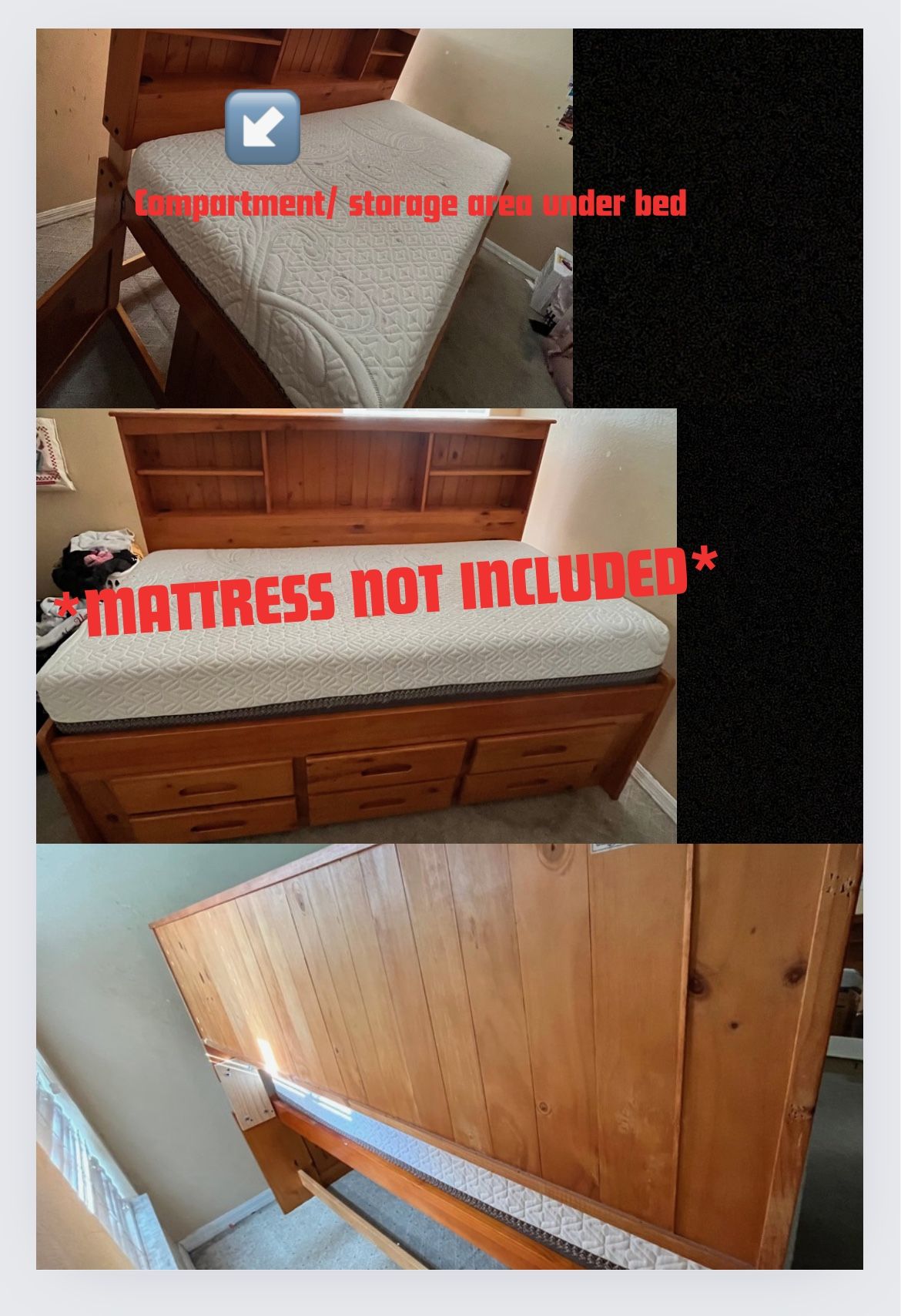 Bunkhouse Twin Cabin Bed With Bookshelf & Storage