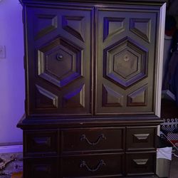Dresser amoire 3 drawers outside , elegant modern collectible unique gold handles knobs dresser for TV clothing , office