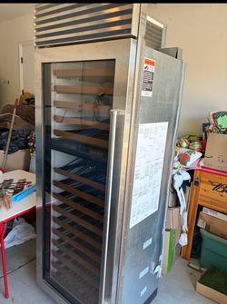 Sub Zero Large Stainless Steel Wine Cooler Refrigerator