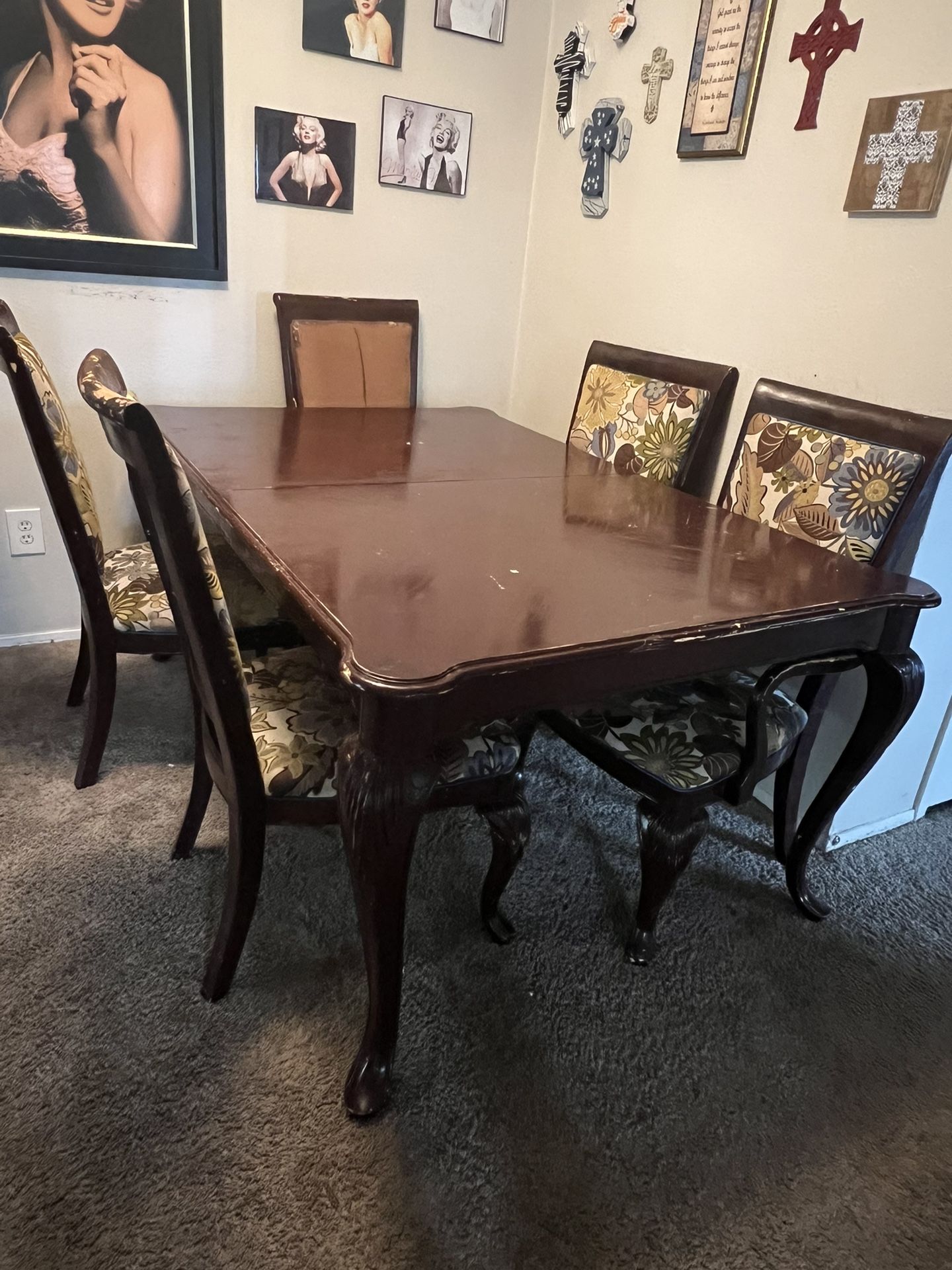 Real Wood Dining Table Seats 6