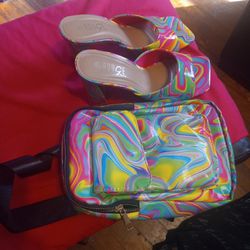 Matching heels and bag Woman's size 9